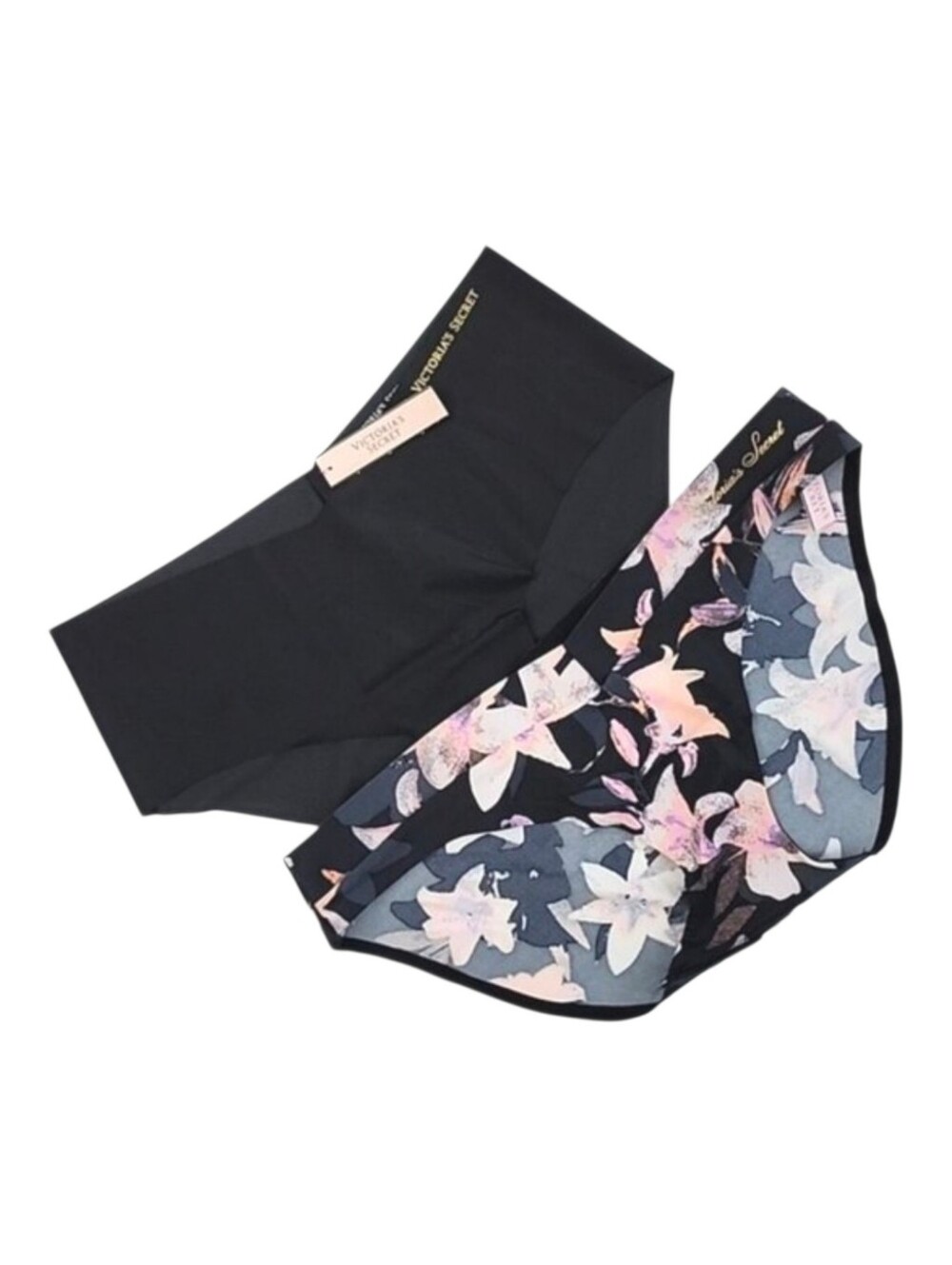 NWT Victoria's Secret Women's Incredible Floral Bikini Black Hiphugger/Hipster M